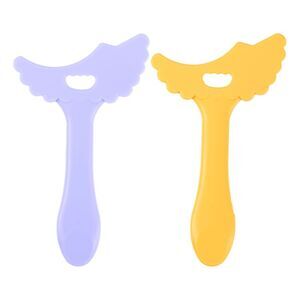 2 Pcs Eyeliner Stencil Pads Eye Makeup Tool Eyebrow Pencil Stencil Yellow Purple